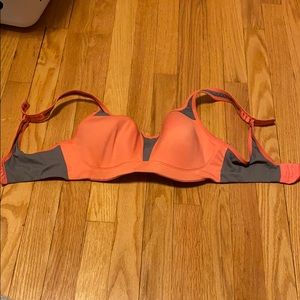peach underwire sports bra